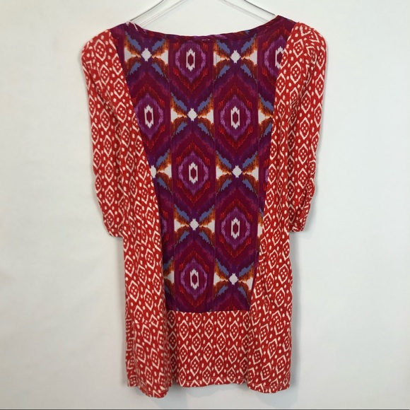 Akemi + Kin Red Cotton Printed Top Medium - Picture 2 of 7